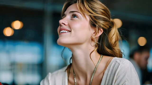 Smiling young woman at a dermatology consultation, healthcare and skincare concept