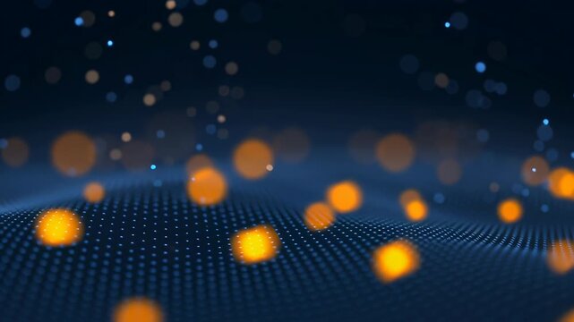 Glow digital chain block big cube crypto technology currency datum mountain cyberspace business network computer abstract communication background database programming future software