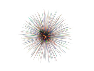 Obraz premium A colorful explosion of particles on a white background isolated on transparent background