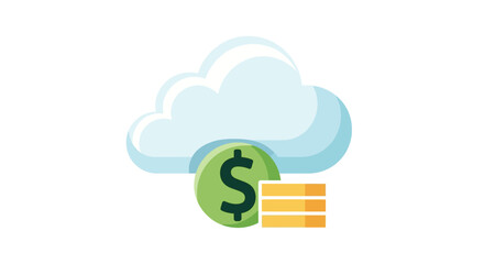 Cloud Computing Financial Management, Cost Optimization, and Digital Economy Concept