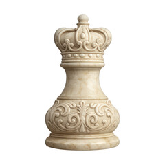 Fototapeta premium PNG Intricate carved marble chess piece.
