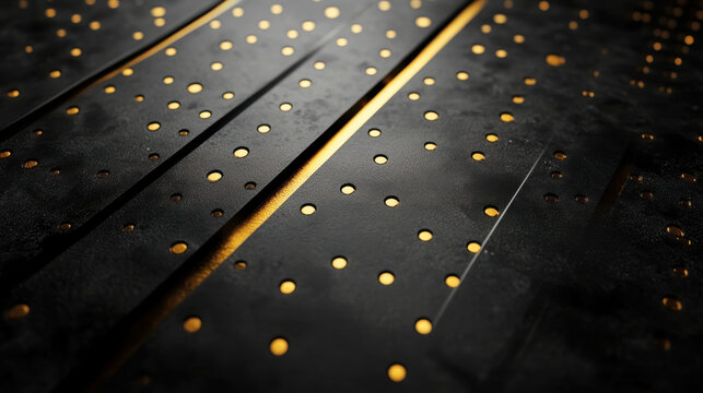 black elements and gold with silver metal decor