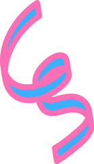 Colorful ribbons, birthday, festive carnival, party greeting