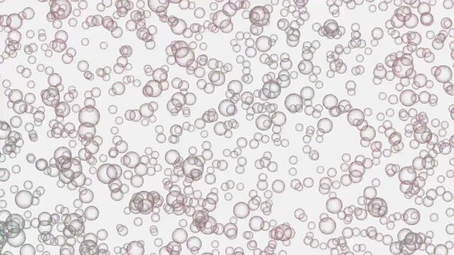 crytal grey tiny bubble moving like atoms back and forth in speedy motion from bottom to top on flat lay grey background, 4k format clip, perfect for science experiments, themes, decoration etc