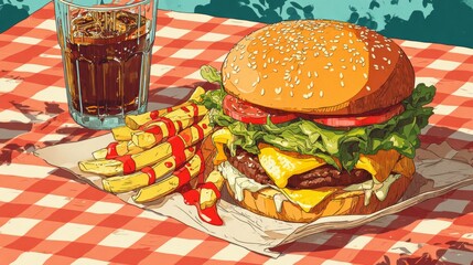 American fast food package combination