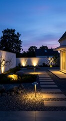 Twilight Garden Glow: Tranquil Outdoor Illumination