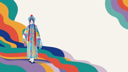 Illustrations of Peking Opera Characters in Guochao