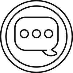 Obraz premium Speech bubble with three dots providing communication and dialogue