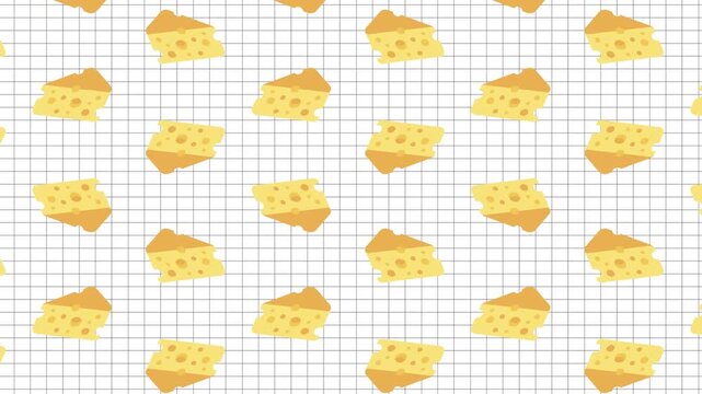 Repeating pattern of cheese slices