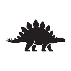 Stegosaurus Dinosaur Silhouette Vector Illustration © Wiwit