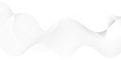 Vector wave digital white and gray gradient blend futuristic technology. flow tech transparent line stripe energy connection web music and sound. beautiful dynamic smooth space texture background.