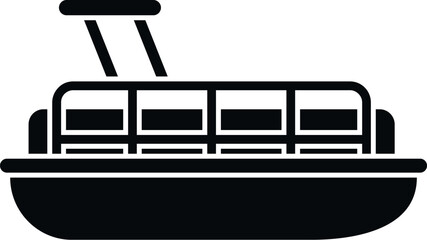 Pontoon boat providing water transport for leisure and relaxation activities © anatolir