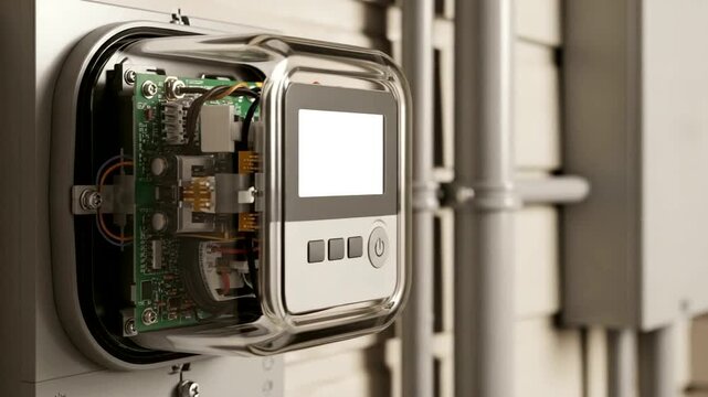 Smart Meter Installation on External Wall.