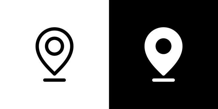 Placeholder icon concept with flat Black White Background. Vector illustration.