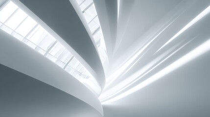 Obraz premium Abstract Light Waves in Modern Architecture and Design Setting