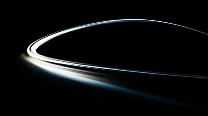 Elegant Light Beam with Soft Glow on Black Background