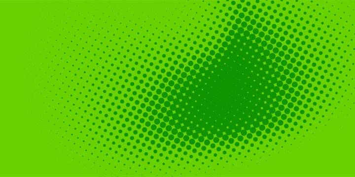 Dots halftone green color pattern gradient texture with technology digital background. Dots pop art comics with nature graphic design.