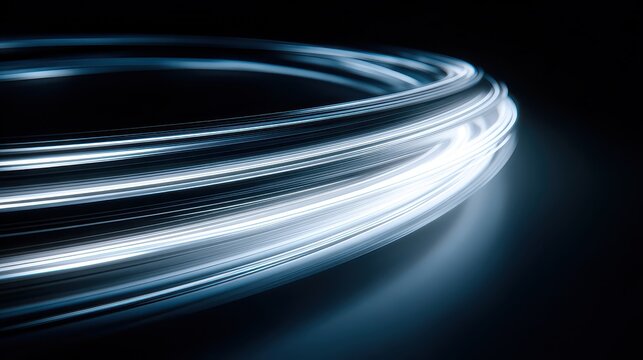 Light Trails on Dark Background Creating Abstract Motion Effect