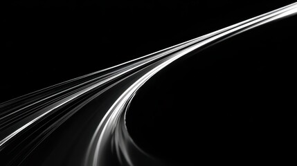 Abstract Light Trails on a Dark Background for Creative Designs