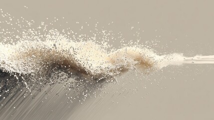 Abstract Design of Waves and Textures in Soft Earth Tones