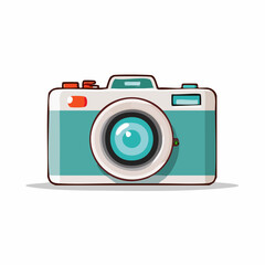 Flat Design Retro Camera Icon