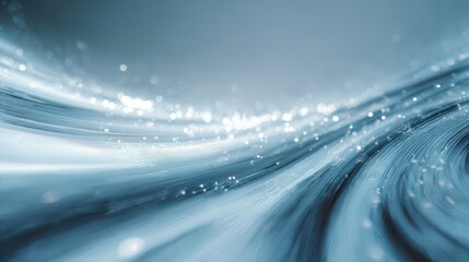 Abstract flowing water surface with sparkling light reflections