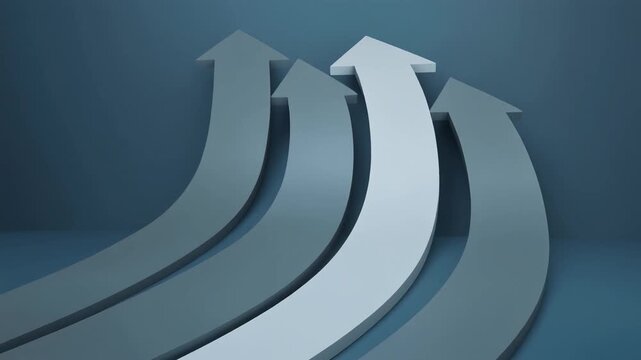 Abstract industrial background with smooth arrows showing flow and direction in modern design for efficiency and movement