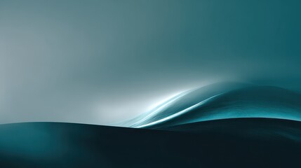 Abstract Landscape with Rolling Hills and Soft Light Effects