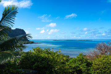 Coastal View and Ocean on Maupiti Island, French Polynesia