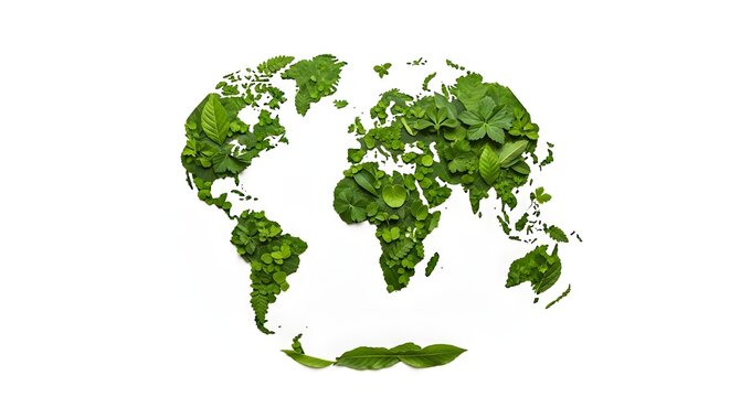 Earth day green world map emblem celebrating environmental awareness and sustainability