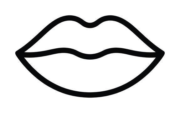 Vector illustration of a stylized pair of lips