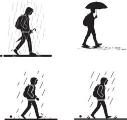 students vector silhouette 