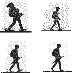 students vector silhouette 