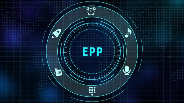 EPP endpoint protection platform dashboard showing cyber-security status and device security monitoring interface