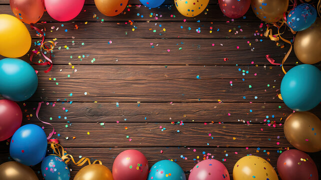 Flawless Colorful Easter Egg top border over a soft blue wood banner background. Copy space