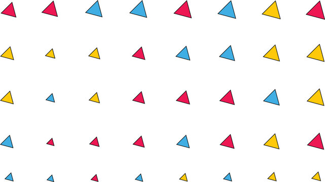 Triangles pattern vector illustration colorful geometric shapes seamless background