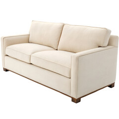Beige sofa isolated on transparent background