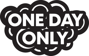 Obraz premium Limited-time offer promotion with cloud-inspired design for one-day deals