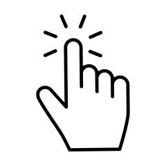 Fototapeta premium Hand clicking vector icons. Click finger pointer illustration sign. Click symbol. Hand web logo.