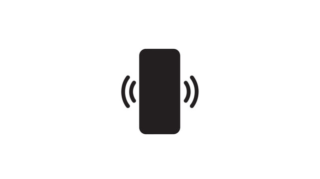 Adobe Illustrator Artwork. smart phone vibration mode icon for mobile notification and silent alert.
