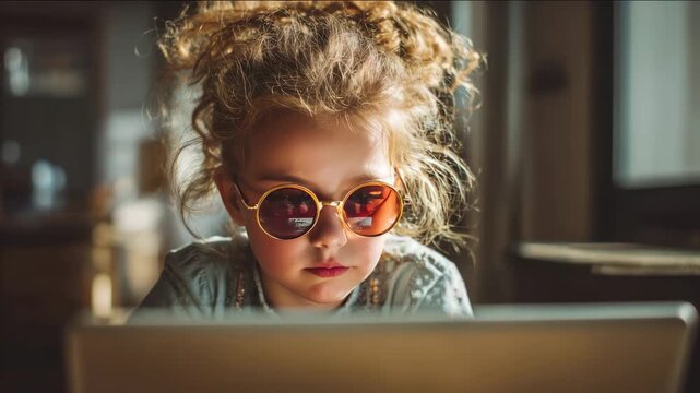 Thoughtful child resting chin on hands. Summer courses and online learning. Back to school. Summer education. Top Online Platforms for Summer Learning