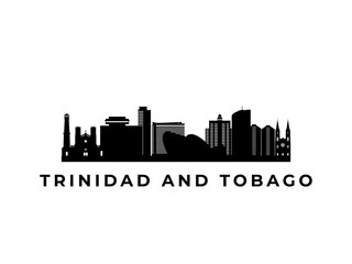 Fototapeta premium Vector Trinidad and Tobago skyline. Travel Trinidad and Tobago famous landmarks. Business and tourism concept for presentation, banner, web site.