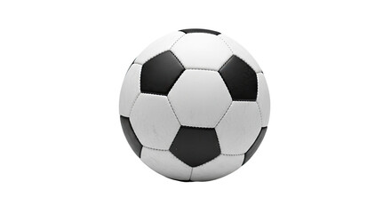 Fototapeta premium Classic Black and White Soccer Ball on White Background 4.