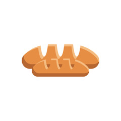 Illustration of a simple baguette bread vector