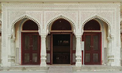 Intricate Carved Archway at an Indian Palace