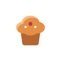 Illustration of a simple small cake vector