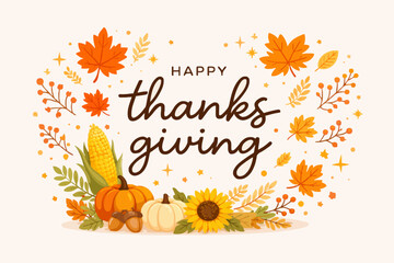 Naklejka premium Autumn Holiday Greetings Card