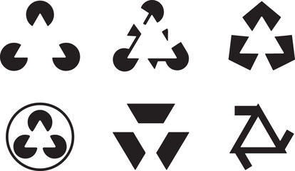 Kanizsa triangle illusion icon set with optical perception symbols, clean vector design for concept use