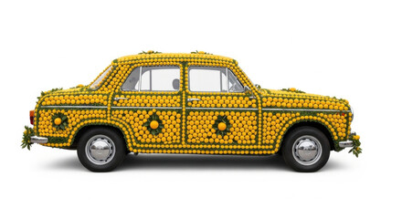 Obraz premium Car Covered in Citrus Fruits