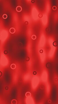 Red Bubbles Abstract Background Loop with Soft Bokeh Lights